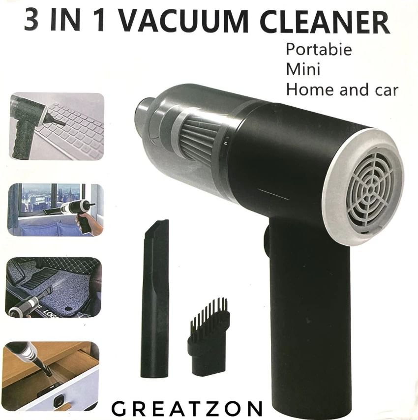 3 in 1 Portable Wireless Vacuum Cleaner – High Power Suction, Air Pump & Duster for Home