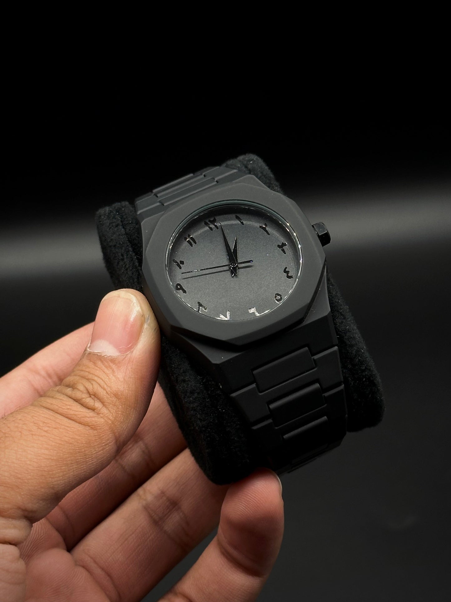 Full BLACK AURA Quartz Watch – Lightweight Design, , Premium Quality