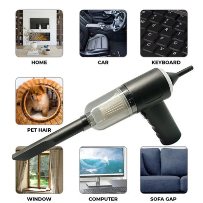 3 in 1 Portable Wireless Vacuum Cleaner – High Power Suction, Air Pump & Duster for Home