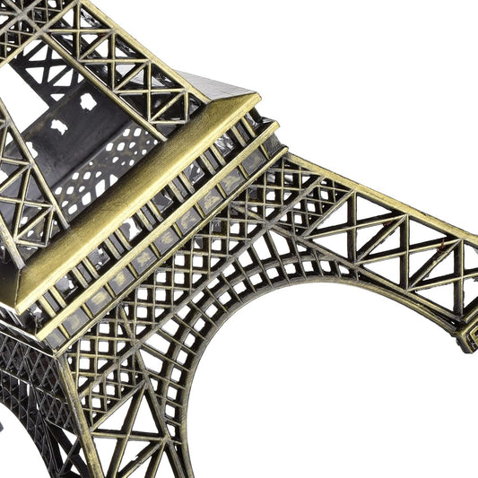 7-Inch Eiffel Tower Statue Home Decor | Bronze Alloy Metal Paris Landmark Model for Desk